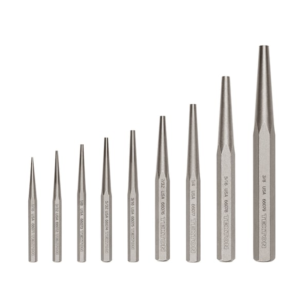 Solid Punch Set, 9-Piece (1/6-3/8 in.)